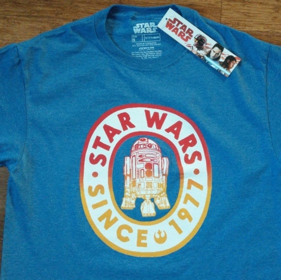 Star Wars R2D2 Blue Graphic Tee Shirt Retro - Picture 3 of 4